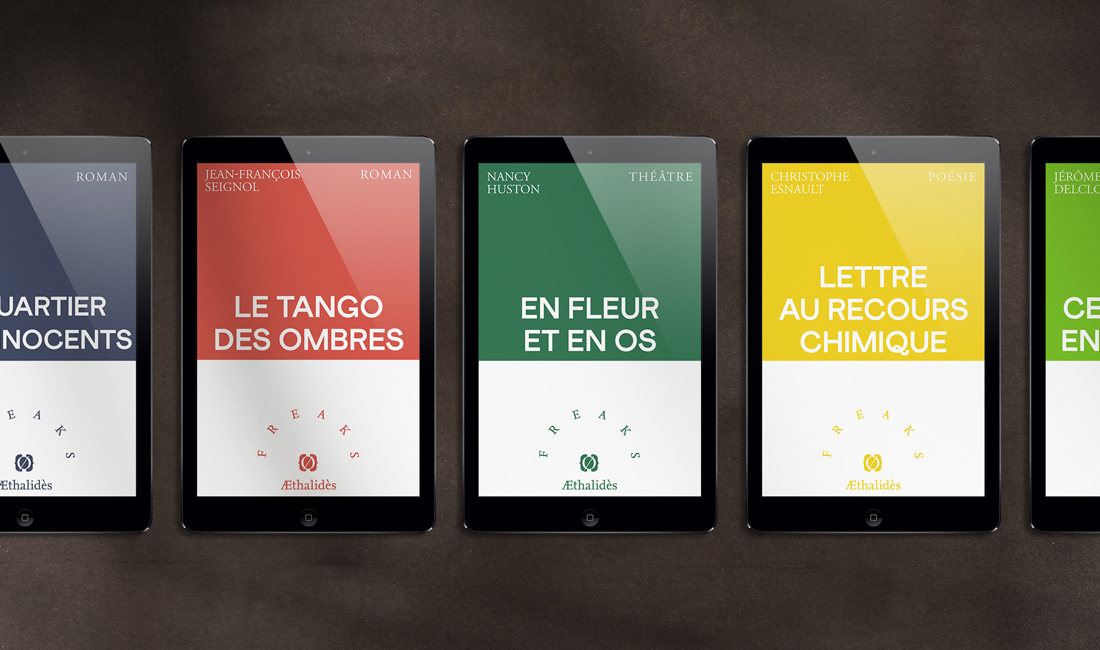 Conception de l'identité graphique de la collection Ebook des éditions Æthalidès.