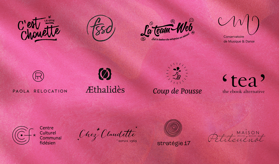 Conception et créations de logos pour différentes marques