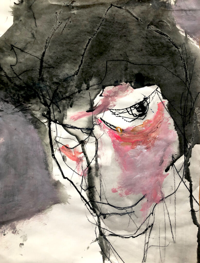 ludoheurtaut - peinture, 50x65 cm, techniques mixtes - 2023