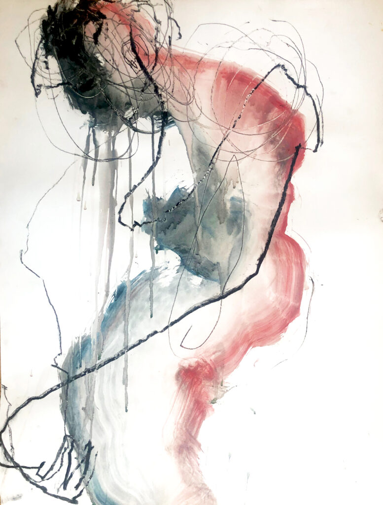 ludoheurtaut - peinture, 50x65 cm, techniques mixtes - 2023