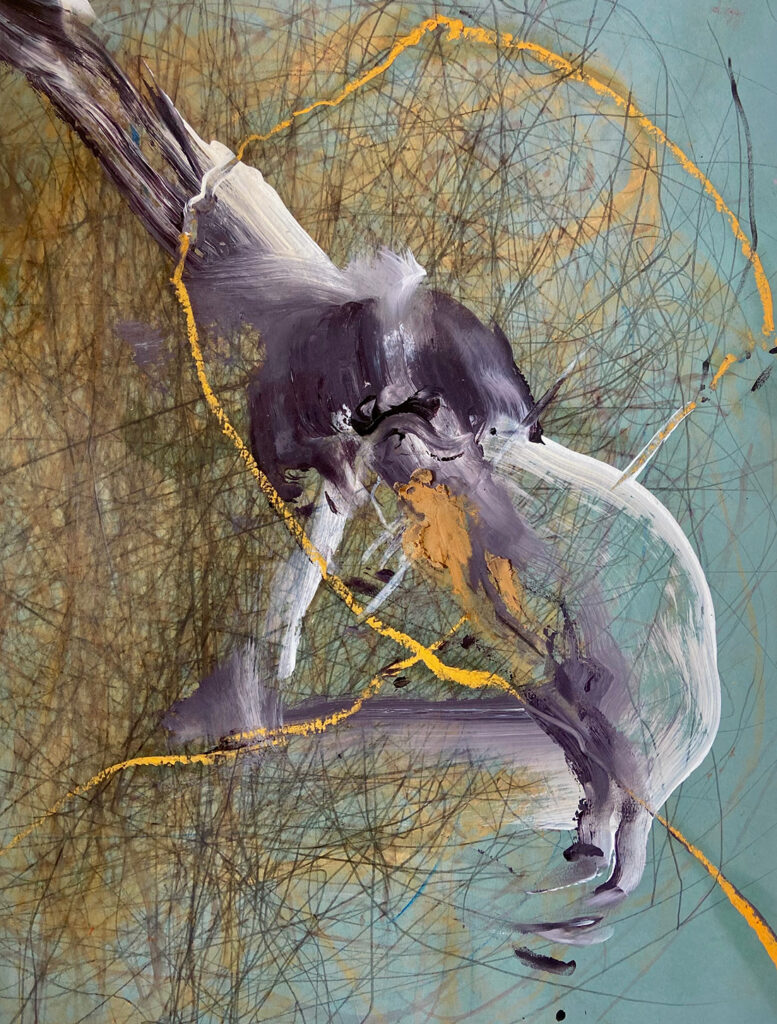 ludoheurtaut - peinture, 50x65 cm, techniques mixtes - 2024