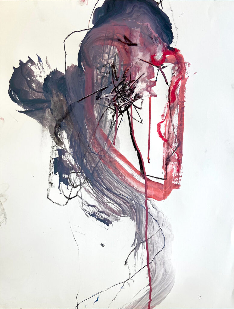 ludoheurtaut - peinture, 50x65 cm, techniques mixtes - 2025