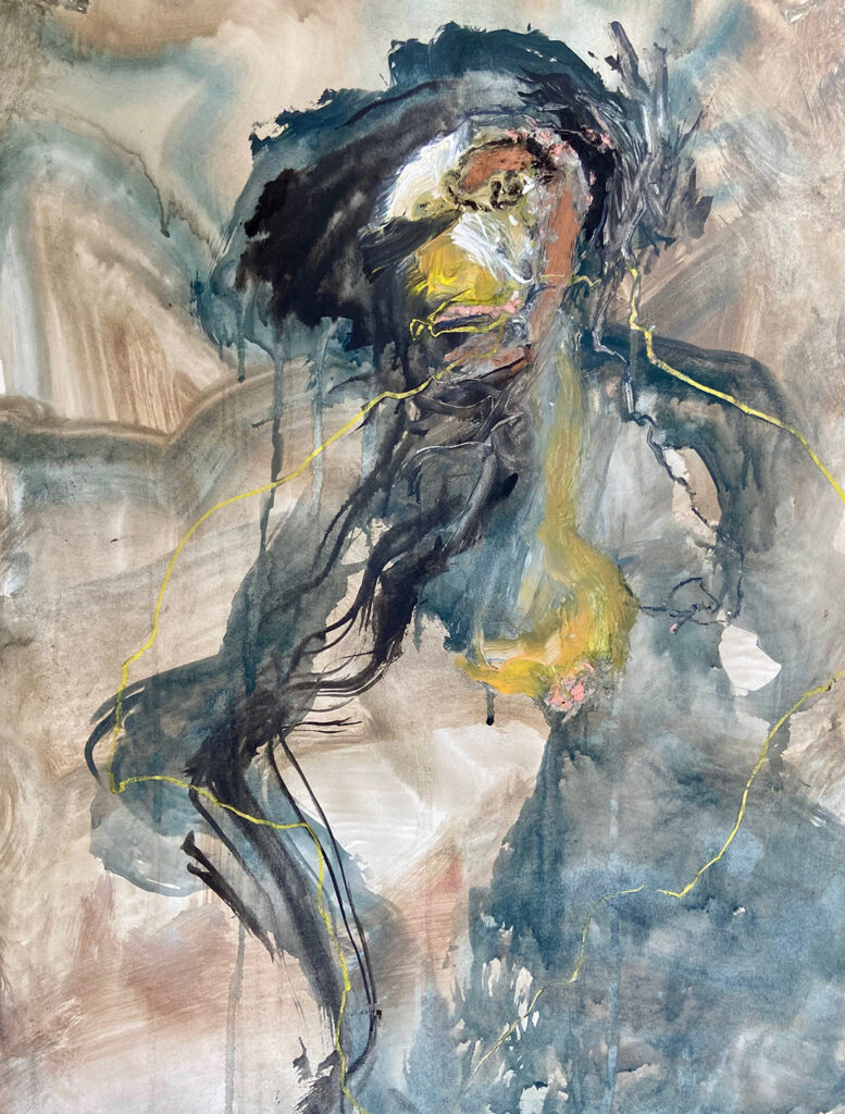 ludoheurtaut - peinture, 50x65 cm, techniques mixtes - 2024