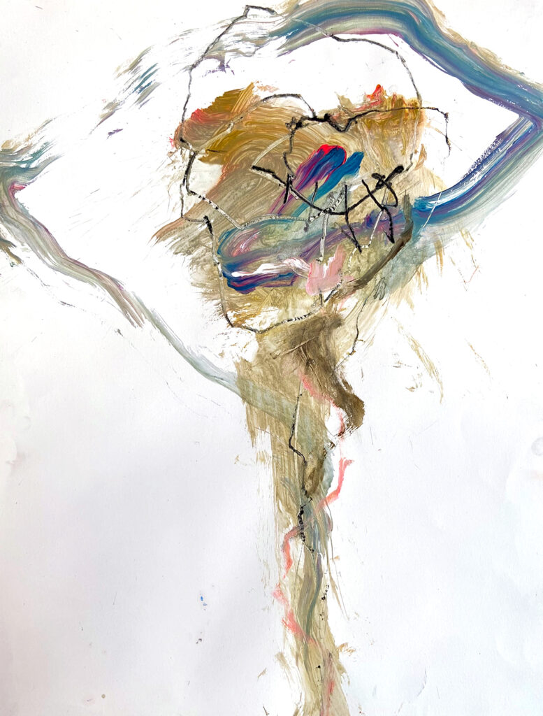 ludoheurtaut - peinture, 50x65 cm, techniques mixtes - 2024