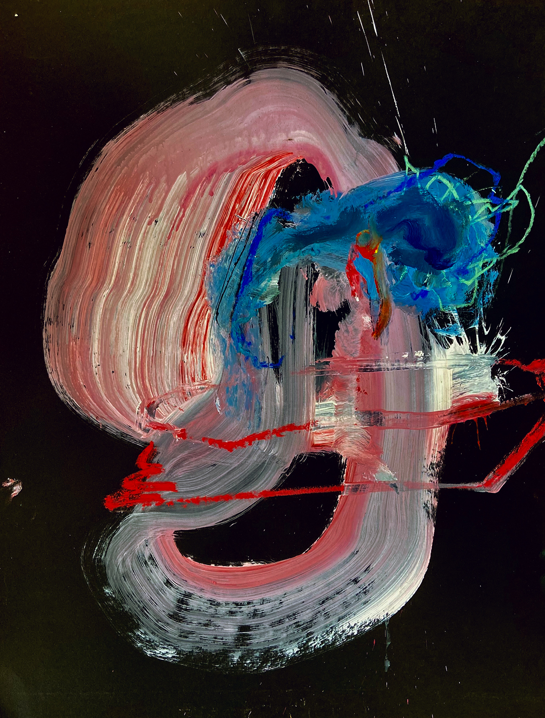 ludoheurtaut - peinture, 50x65 cm, techniques mixtes - 2025