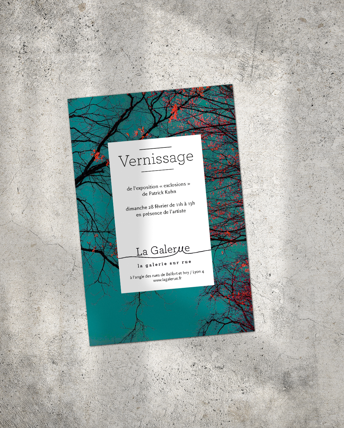 Flyer d'invitation aux vernissages