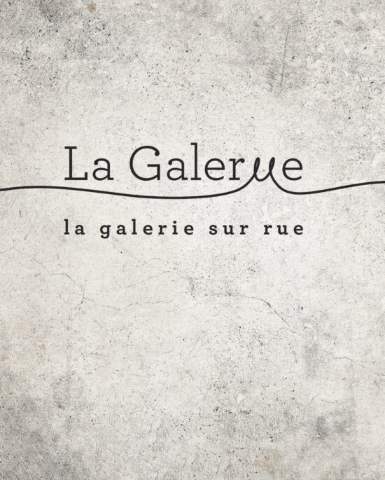 Conception du logo de La Galerue, la galerie sur rue