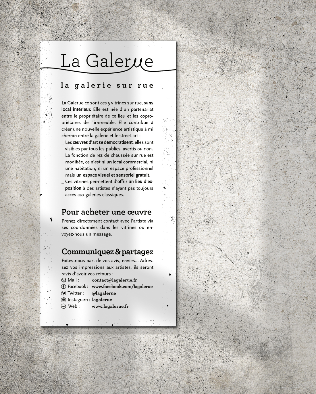 Panneau de présentation de La Galerue
